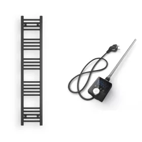 Törölközőszárító radiátor elektromos fútőpatronnal 30 x 150 cm - Nero Italia AF-13-400W (fekete)