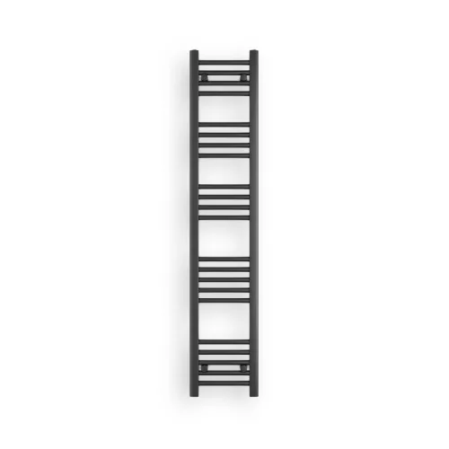 Törölközőszárító radiátor elektromos fútőpatronnal 30 x 150 cm - Nero Italia 400W (fekete)