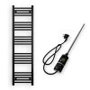 Törölközőszárító radiátor elektromos fűtőpatronnal 40 x 150 cm - Nero Italia C-400W (fekete)
