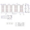 Törölközőszárító radiátor elektromos fűtőpatronnal 40 x 150 cm - Nero Italia S-400W (fekete)