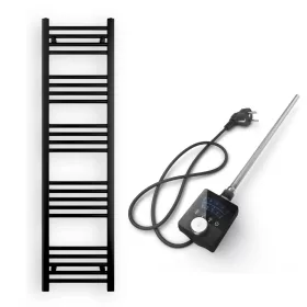 Törölközőszárító radiátor elektromos fútőpatronnal 40 x 150 cm - Nero Italia AF-13-400W (fekete)