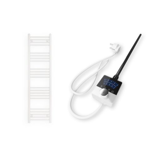 Törölközőszárító radiátor elektromos fűtőpatronnal 40 x 150 cm - Nero Italia -AF-13-400W (fehér)