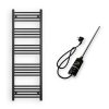 Törölközőszárító radiátor elektromos fűtőpatronnal 50 x 150 cm - Nero Italia C-600W (fekete)