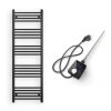 Törölközőszárító radiátor elektromos fűtőpatronnal 50 x 150 cm - Nero Italia AF13-600W (fekete)