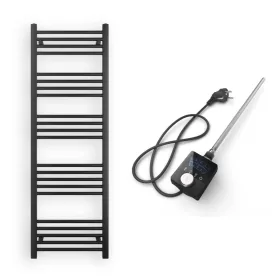   Törölközőszárító radiátor elektromos fűtőpatronnal 50 x 150 cm - Nero Italia AF13-600W (fekete)