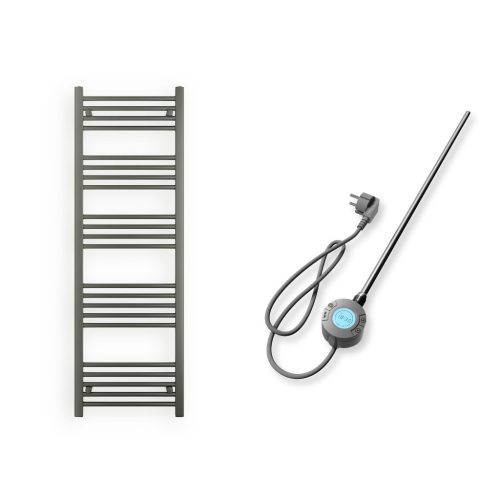 Törölközőszárító radiátor elektromos fűtőpatronnal 50 x 150 cm - Nero Italia S-600W (szürke)
