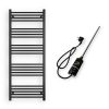 Törölközőszárító radiátor elektromos fűtőpatronnal 60 x 150 cm - Nero Italia C-600W (fekete)