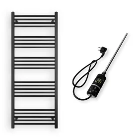   Törölközőszárító radiátor elektromos fűtőpatronnal 60 x 150 cm - Nero Italia C-600W (fekete)