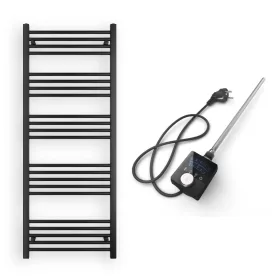   Törölközőszárító radiátor elektromos fűtőpatronnal 60 x 150 cm - Nero Italia AF13-600W (fekete)