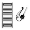 Törölközőszárító radiátor elektromos fűtőpatronnal 60 x 150 cm - Nero Italia AF14-600W (fekete)