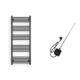   Törölközőszárító radiátor elektromos fűtőpatronnal 60 x 150 cm - Nero Italia AF-05-600W (fekete)