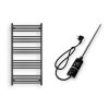 Törölközőszárító radiátor elektromos fűtőpatronnal 75 x 150 cm - Nero Italia C-600W (fekete)