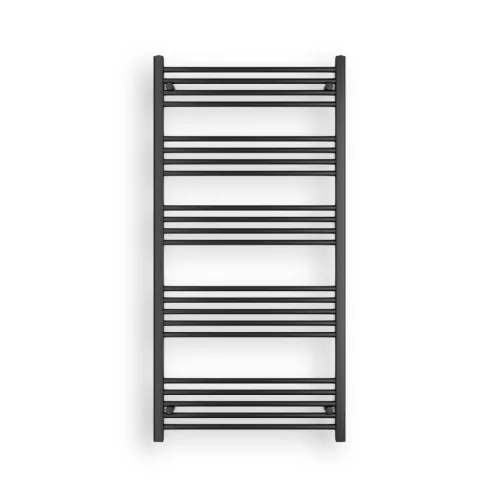 Törölközőszárító radiátor elektromos fűtőpatronnal 75 x 150 cm - Nero Italia C-600W (fekete)