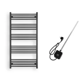  Törölközőszárító radiátor elektromos fűtőpatronnal 75 x 150 cm - Nero Italia AF05-600W (fekete)