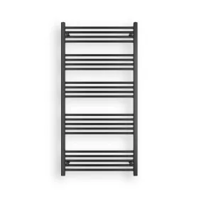 Fekete törölközőszárító radiátor 75 x 150 cm
