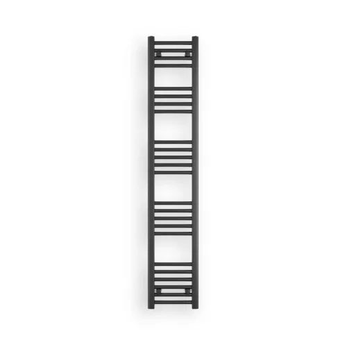 Törölközőszárító radiátor elektromos fútőpatronnal 30 x 160 cm - Nero Italia 400W (fekete)