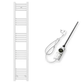 Törölközőszárító radiátor elektromos fűtőpatronnal 30 x 160 cm - Nero Italia C-400W (fehér)