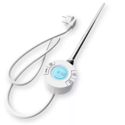 Törölközőszárító radiátor elektromos fűtőpatronnal 30 x 160 cm - Nero Italia S-400W (fehér)