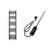 Törölközőszárító radiátor elektromos fűtőpatronnal 40 x 160 cm - Nero Italia C-400W (fekete)