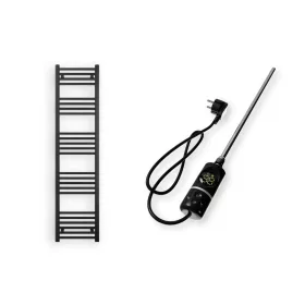   Törölközőszárító radiátor elektromos fűtőpatronnal 40 x 160 cm - Nero Italia C-400W (fekete)