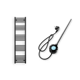   Törölközőszárító radiátor elektromos fűtőpatronnal 40 x 160 cm - Nero Italia S-400W (fekete)