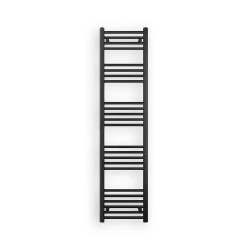 Törölközőszárító radiátor elektromos fútőpatronnal 40 x 160 cm - Nero Italia 400W (fekete)
