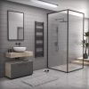Törölközőszárító radiátor elektromos fűtőpatronnal 50 x 160 cm - Nero Italia S-600W (fekete)