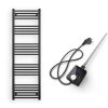 Törölközőszárító radiátor elektromos fűtőpatronnal 50 x 160 cm - Nero Italia AF-13-600W (fekete)