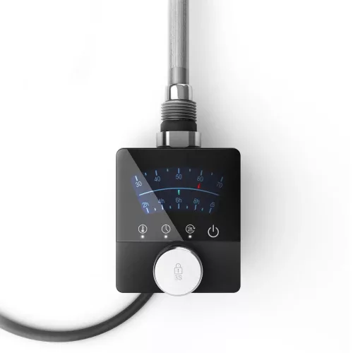 Törölközőszárító radiátor elektromos fűtőpatronnal 50 x 160 cm - Nero Italia AF-13-600W (fekete)