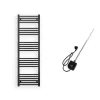 Törölközőszárító radiátor elektromos fűtőpatronnal 50 x 160 cm - Nero Italia AF-05-600W (fekete)