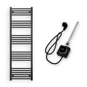   Törölközőszárító radiátor elektromos fűtőpatronnal 50 x 160 cm - Nero Italia AF-14-600W (fekete)