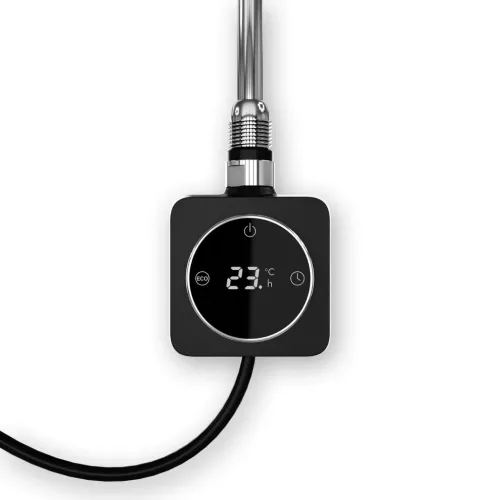 Törölközőszárító radiátor elektromos fűtőpatronnal 50 x 160 cm - Nero Italia AF-14-600W (fekete)