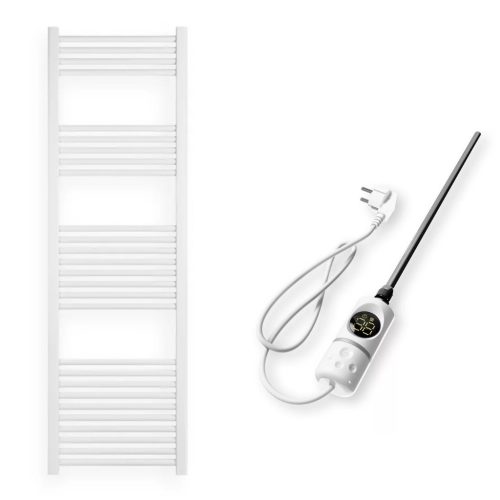 Törölközőszárító radiátor elektromos fűtőpatronnal 50 x 160 cm - Nero Italia C-600W (fehér)