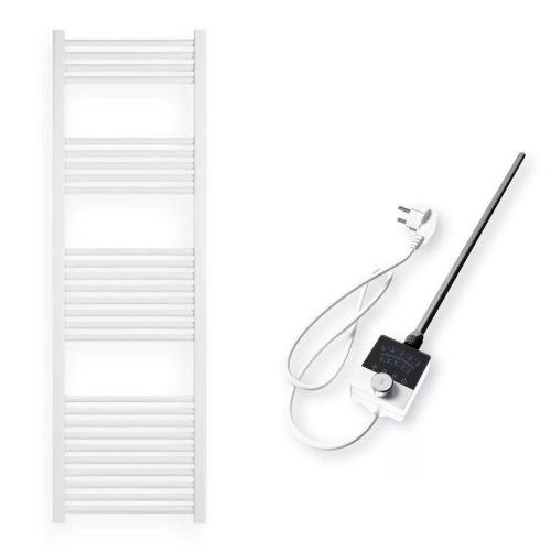 Törölközőszárító radiátor elektromos fűtőpatronnal 50 x 160 cm - Nero Italia C-600W (fehér)