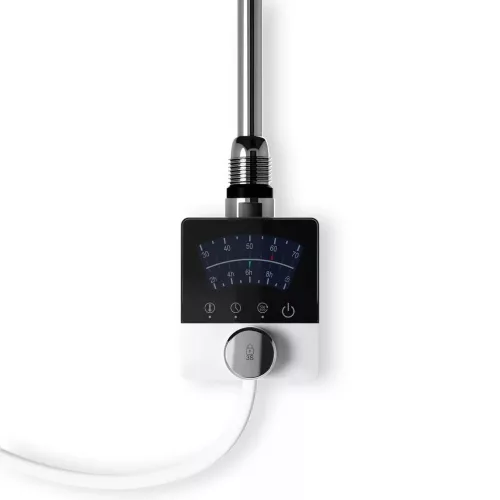 Törölközőszárító radiátor elektromos fűtőpatronnal 50 x 160 cm - Nero Italia C-600W (fehér)