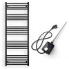 Törölközőszárító radiátor elektromos fűtőpatronnal 60 x 160 cm - Nero Italia AF14-600W (fekete)