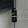 Törölközőszárító radiátor elektromos fűtőpatronnal 60 x 160 cm - Nero Italia S-600W (fekete)