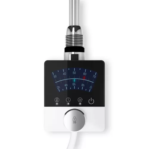 Törölközőszárító radiátor elektromos fűtőpatronnal 60 x 160 cm - Nero Italia AF-13-600W (fehér)