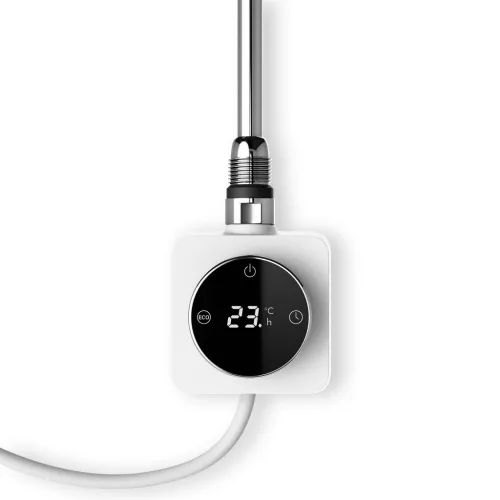 Törölközőszárító radiátor elektromos fűtőpatronnal 60 x 160 cm - Nero Italia AF-14-600W (fehér)