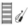 Törölközőszárító radiátor elektromos fűtőpatronnal 75 x 160 cm - Nero Italia C-800W (fekete)