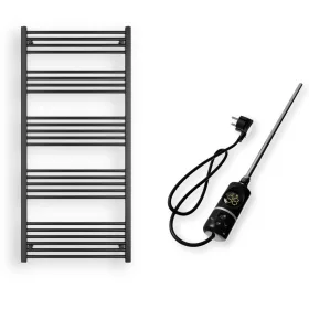   Törölközőszárító radiátor elektromos fűtőpatronnal 75 x 160 cm - Nero Italia C-800W (fekete)