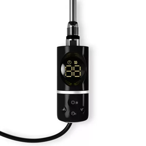 Törölközőszárító radiátor elektromos fűtőpatronnal 75 x 160 cm - Nero Italia C-800W (fekete)