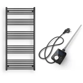  Törölközőszárító radiátor elektromos fűtőpatronnal 75 x 160 cm - Nero Italia AF-13-800W (fekete)