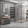 Törölközőszárító radiátor elektromos fűtőpatronnal 75 x 160 cm - Nero Italia AF-13-800W (fekete)