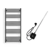 Törölközőszárító radiátor elektromos fűtőpatronnal 75 x 160 cm - Nero Italia AF-05-800W (fekete)