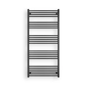 Fekete törölközőszárító radiátor 40 x 160 cm