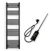 Törölközőszárító radiátor elektromos fűtőpatronnal 50 x 170 cm - Nero Italia C-600W (fekete)
