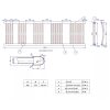 Törölközőszárító radiátor elektromos fűtőpatronnal 50 x 170 cm - Nero Italia C-600W (fekete)