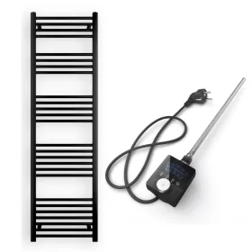   Törölközőszárító radiátor elektromos fűtőpatronnal 50 x 170 cm - Nero Italia AF-13-600W (fekete)