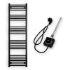 Törölközőszárító radiátor elektromos fűtőpatronnal 50 x 170 cm - Nero Italia AF-14-600W (fekete)